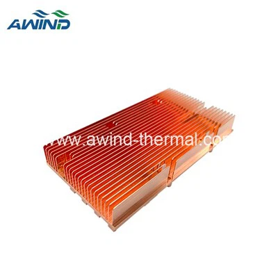 AI용 CNC Cooper 냉각 핀 핀 방열판